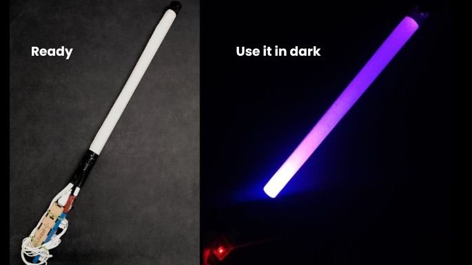 diy lightsaber step9