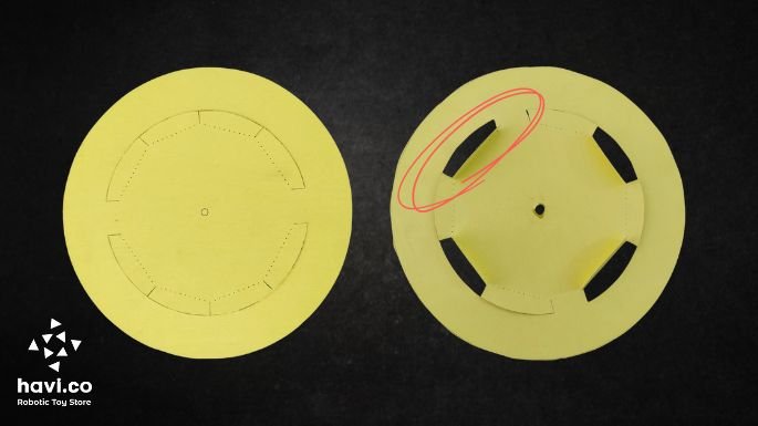 circular disc diy gramophone steps