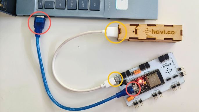 Connected 依依视频ntroller with the laptop